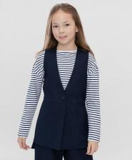 Свитер для девочки Button Blue Жилет детский 222BBGS4702, синий, 146
