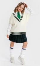 Свитер для девочки Button Blue Жилет детский 224BBGS30050200, молочный, 164