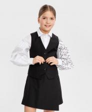 Свитер для девочки Button Blue Жилет детский 224BBGS47010800, черный, 170