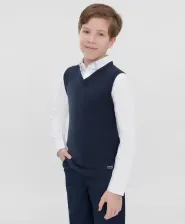Свитер для мальчика Button Blue Жилет детский 222BBBS3001, синий, 170