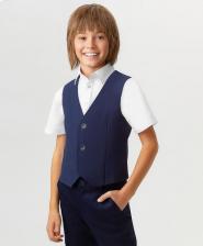 Свитер для мальчика Button Blue Жилет детский 223BBBS47011000 синий, 140
