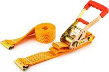 Такелаж TopAuto Высококачественные ремни крепления груза сделаны из высокотехнологичной полипропиленовой ленты. Стальные храповые механизмы обеспечивают надёжное