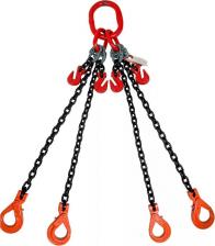 Такелаж Trust Четырехветвевой цепной строп 4сц 11,2 тн, 3000 мм, укоротители, крюки самозапирающиеся, 8 класс 4687203984403