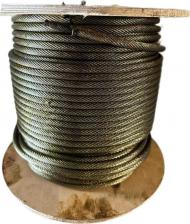 Такелаж Trust Трос КМУ манипулятора основного подъёма.Не крутящийся трос канат для краново-манипуляторных установок, многопрядный 19х7 IWRC, полностью