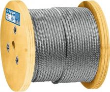 Такелаж Зубр Трос грузоподъемный стальной Профессионал, оцинкованный, DIN 3066, d=14 мм, L=50 м