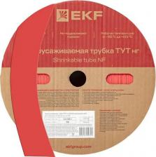 Термоусаживаемая трубка EKF Термоусаживаемая трубка ТУТ нг 120/60 красная рулон PROxima 25 м