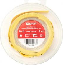 Термоусаживаемая трубка EKF Термоусаживаемая трубка ТУТ нг 8/4 желтая ролик 2 м tut-8-y-b