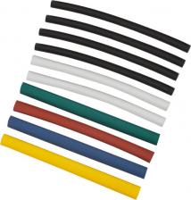 Термоусаживаемая трубка ИЭК Набор ТТУ нг-LS 6/3 4хЧ/2хБ/К/С/Ж/З (10х10см/упак), цена за 1 упак