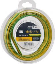 Термоусаживаемая трубка ИЭК Трубка термоусадочная ТТУ нг-LS 10/5 желто-зеленая, цена за 1 упак