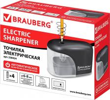 Точилка для карандашей Brauberg Точилка электрическая "Black Jack", питание от 4 батареек АА, дополнительное сменное лезвие, 228424