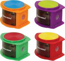 Точилка для карандашей Brauberg Точилка "Flash", с контейнером, пластиковая, 228472