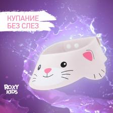 Защитный козырек Roxy-Kids Козырёк для мытья головы Серый Котик 13,5-17см