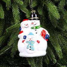 Товар для праздника Царь-Елка Украшение рождественское, семья снеговиков 12 см