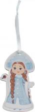 Товар для праздника Домашняя кухня Елочная игрушка "Снегурочка", 8.6x5.1 см, дерево, цвет разноцветный