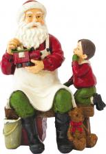Товар для праздника Easy Life Рождественская фигурка Christmas Figurines Санта Клаус с ребенком
