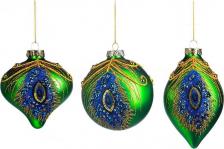 Товар для праздника GoodWill Шары ёлочные павлин в ассортименте 11 см