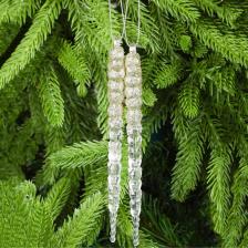 Товар для праздника Kaemingk Набор ёлочных игрушек сосульки 14,5 см 2 шт