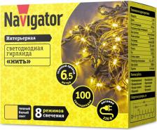 Товар для праздника Navigator Гирлянда 61 804 NGF-S01-100WW-5-6.5m-230-C8-G-IP20, цена за 1 шт