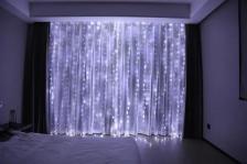 Товар для праздника Neon-Night Электрогирлянда комнатная занавес 3x3м 300 ламп холодный белый свет 8 режимов работы
