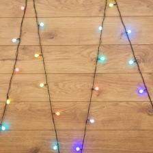 Товар для праздника Neon-Night Гирлянда Шарики ?18мм, 5м, темно-зеленый ПВХ, 30 диодов, цвет RGB, цена за 1 шт
