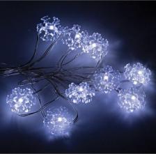 Товар для праздника Neon-Night Гирлянда Снежинки, 2м, 20 диодов, цвет белый, цена за 1 шт