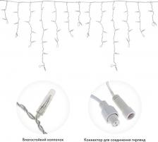 Товар для праздника Neon-Night Гирлянда светодиодная Бахрома 4,8х0,6м 176 LED БЕЛЫЙ прозрачный ПВХ IP65 эффект мерцания 230В нужен блок 303-500-1, цена за 1 шт