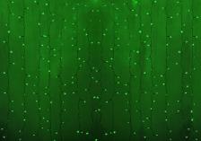 Товар для праздника Neon-Night Гирлянда Светодиодный Дождь 2x1.5m 192 LED Green 235-304-6