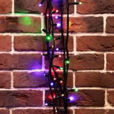 Товар для праздника Neon-Night Гирлянда Твинкл Лайт 20 м, черный КАУЧУК, 240 диодов, цвет мультиколор, цена за 1 шт