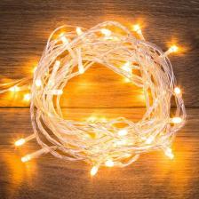 Товар для праздника Neon-Night Гирлянда Твинкл Лайт 6 м, прозрачный ПВХ, 40 LED, цвет ТЕПЛЫЙ БЕЛЫЙ, цена за 1 шт