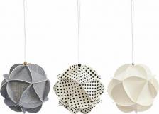 Товар для праздника Tkano Набор елочных шаров из папье-маше Zero waste из коллекции New Year Essential