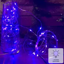 Товар для праздника Uniel Гирлянды ULD-S0500-050/SCB/2AA PURPLE IP20 DEW, цена за 1 шт