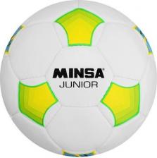 Товар для спорт.игр Minsa Мяч футбольный " Junior", PU, ручная сшивка, размер 4