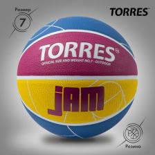 Товар для спорт.игр Torres Мяч баскетбольный Jam B023127, размер 7