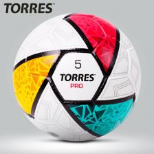 Товар для спорт.игр Torres Мяч футб. Pro, F323985, р.5, 32 панел. EPU-Microf, 4 подкл. слоя, ручная сшивка, бело-мультик