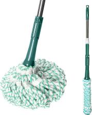Швабра Home Queen Швабра для пола TWIST Class с отжимом, с насадкой из хлопка и микрофибры, 1 шт