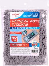 Насадка для швабры Лайма Насадка МОП плоская для швабры/держателя 42см, карманы, ворсистая микрофибра, Home, 606799, OF HY0128A
