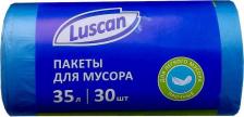 Мешки для мусора Luscan Мешки для мусора 35 л синие (ПВД, 8 мкм, в рулоне 30 штук, 48х58 см)