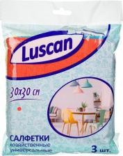 Салфетка Luscan Салфетки хозяйственные микрофибра 30х30 см 300 г/кв.м 3 штуки в упаковке