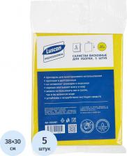 Салфетка Luscan Салфетки хозяйственные вискоза 38х30 см желтые 5 штук в упаковке