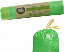 Мешки для мусора Master Fresh Пакеты для мусора с завязками зеленые 35л 15шт
