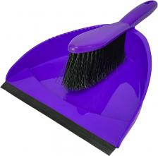 Сметка Мультипласт Совок с резинкой и щетка-сметка МП фиолетовый (25). Совок и щетка-сметка используются для сбора мусора внутри помещений при подметании и т. п