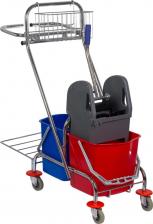 Ведро OfficeClean Тележка уборочная Professional 2 секции, 15л, отжим, корз.,,держ. д/мусор. мешка 260499