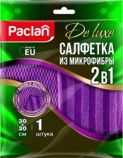 Салфетка Paclan Салфетка Deluxe из микрофибры для кухни 2 в 1 30х30 см, 1 шт