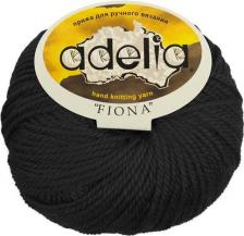 Товары для творчества, хобби Adelia Пряжа FIONA 50 % шерсть, 50 % акрил 10 шт. х 50 г 90 м ± 3 м №622 черный