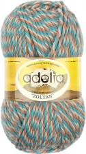 Товары для творчества, хобби Adelia Пряжа ZOLTAN-134 ZOLTAN 134 бежевый-бирюзовый-коричневый