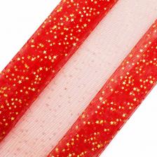 Товары для творчества, хобби Airis Фатин со звездочками 50*50см красный