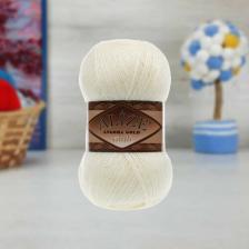 Товары для творчества, хобби Alize Пряжа ANGORA GOLD SIMLI, кремовый - 01, 5% металлик, 20% шерсть, 75% акрил, 5 мотков, 100 г, 500 м