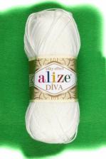 Товары для творчества, хобби Alize Пряжа Diva, 100 % акрил, 100 г, 350 м, 450 жемчужный