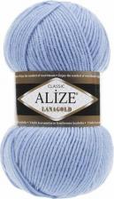 Товары для творчества, хобби Alize Пряжа LANAGOLD, голубой - 40, 49% шерсть, 51% акрил, 5 мотков, 100 г, 240 м