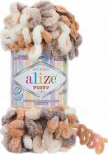 Товары для творчества, хобби Alize Пряжа "Puffy Color", 100 г 9 м, 100% микрополиэстер, 5926 секционный, 5 шт